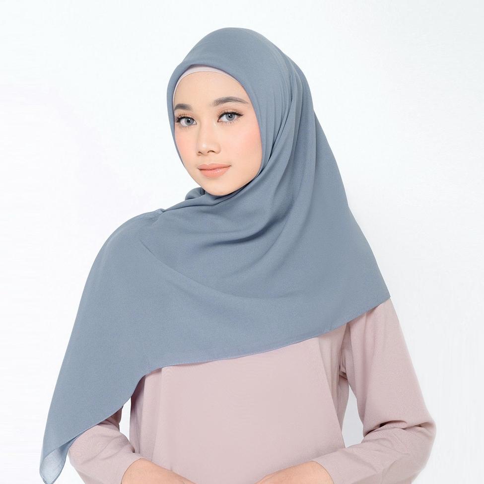 PALING LARIS ZM Zaskia Mecca - Sana Dark Grey Hijab Kerudung Segi Empat
