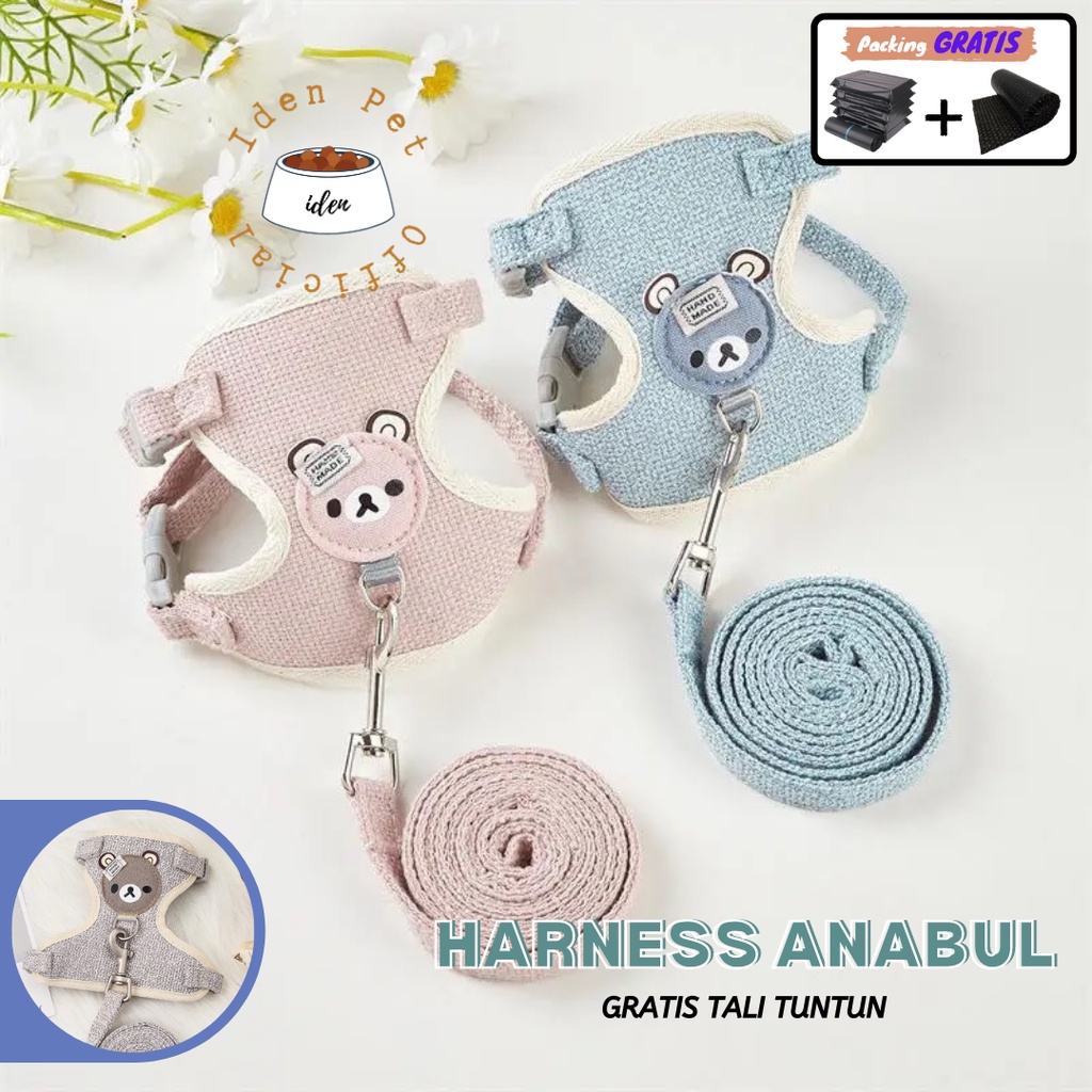 Harness Kucing Besar Kecil Tali Tuntun Hewan Rompi Anjing Cat Dog Harnes