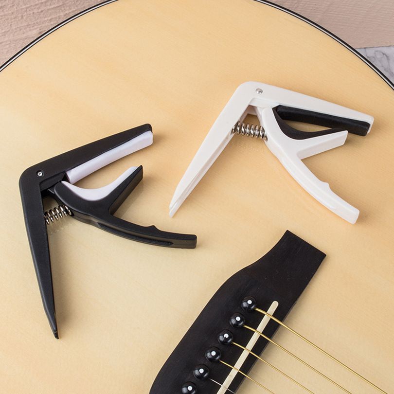 Capo Gitar Baja Plastik Opsional 2warna Untuk Ukulele Tuning Gitar Listrik Akustik Dengan Penarik Pin