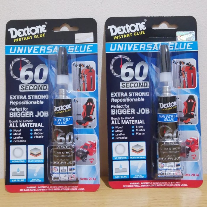 

Tape Lem Dextone Universal Glue 60 Second 20Gr
