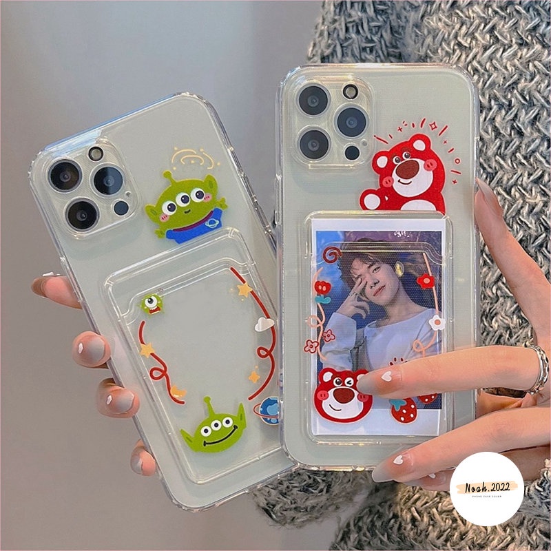 Case VIVO Y33s Y20s G Y12s Y20s Y20i Y21 Y21s Y12i Y12 Y11 Y12A Y20A Y11s Y15 Y17 Y20G Y30G Kartun Lucu Losto Alien Bening Slot Dompet Soft Phone Case TPU Cover