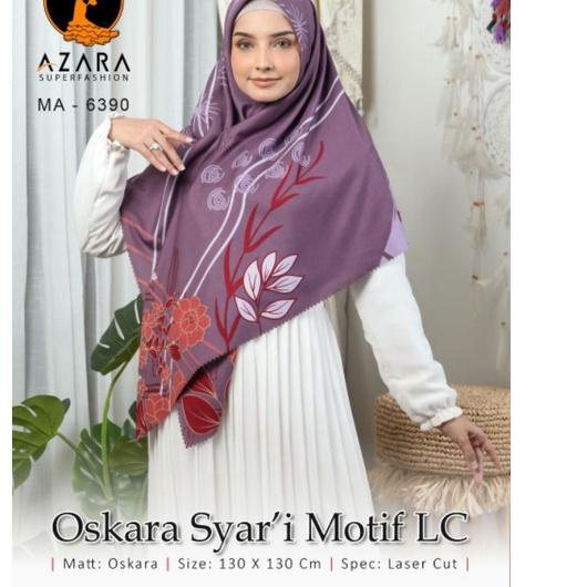 Diskon Hijab segiempat motif Jumbo Azkara 130x130 sd 140x140 ⁑wbi❁