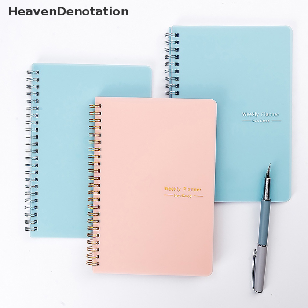 [HeavenDenotation] A5 Agenda Planner Notebook Diary Weekly Planner Goal Habit Tracker Jadwal Organizer Jurnal Notebook Untuk Alat Tulis Sekolah Kantor HDV