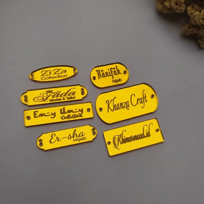 

(GOLD)LABEL HIJAB AKRILIK | LABEL BAJU | MERK | LOGO | BRAND | LOGO JILBAB | KERUDUNG