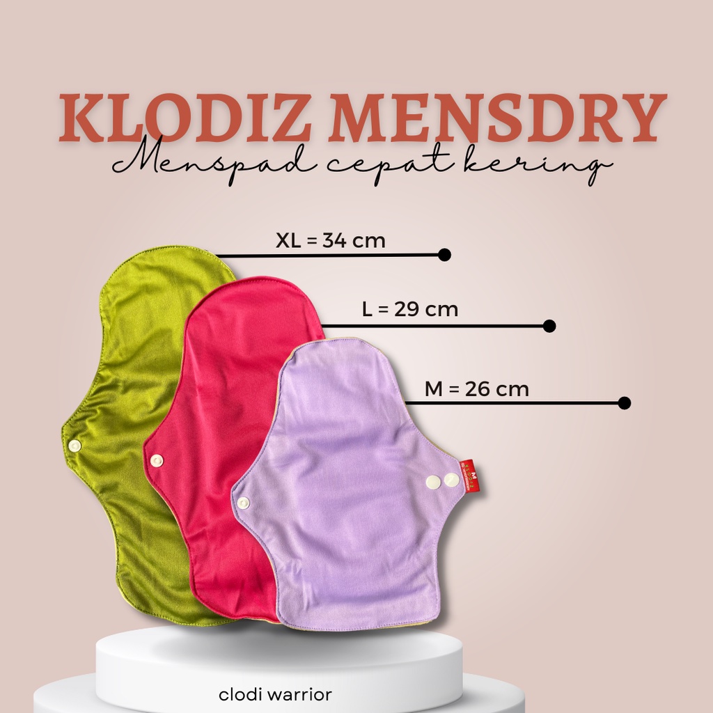 Klodiz MENSDRY (Pembalut kain cepat kering)