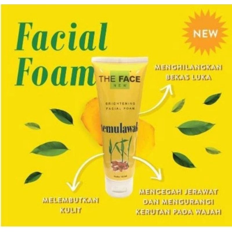 [ORI] THE FACE Temulawak Facial Foam Vitamin B3 dan Moisturising Menjadikan Kulit Wajah Tampak Cerah - 100ml