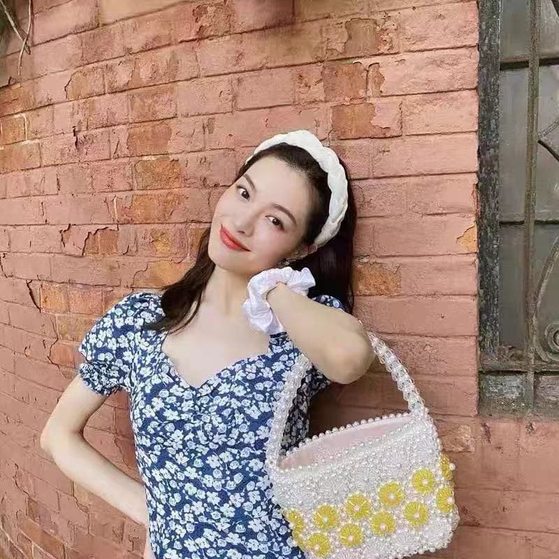 BBS B22 Bando Kepang Wanita Scrunchie / Korean Braided Headband / Bandana Nagita / Aksesories Satin Organza Korea Fashion Import Murah