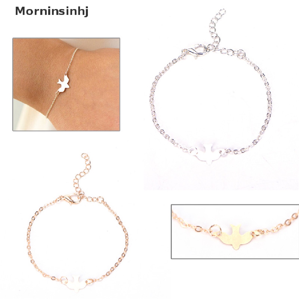 Mornin Tiny Peace Dove Bracelet Soar Flying Birds Bracelet Gelang Burung Walet Lucu id