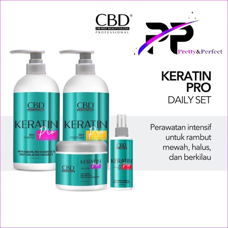 CBD Keratin Pro Paket 4 in 1 Hair Mask + Vitamin + Shampoo + Conditioner
