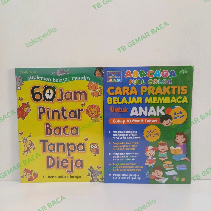 

Paket 2 Buku Abacaga Cara Praktis Belajar Membaca - 60 Jam Pintar Baca