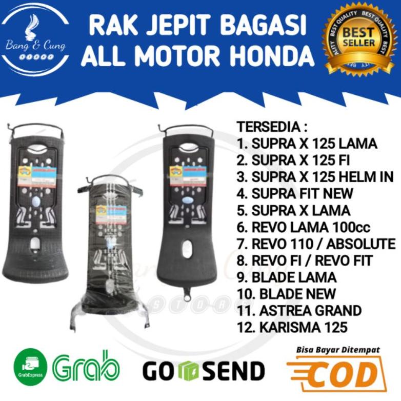 Dijamin Ori>/ B&C - Rak Keranjang Kranjang Jepit Bagasi Tengah All Honda Supra x 125 Lama Batman FI 
