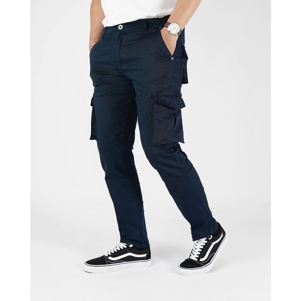 CELANA CARGO PRIA NAVY BLUE SLIMFIT / SIZE BIG LENGKAP/ CELANA GUNUNG / CELANA PDL PRIA / CELANA HYPE BEST MODERN / CELANA GUNUNG MODERN DAN TERBARU / BISA BAYAR DI TEMPAT / LEOPED.ID