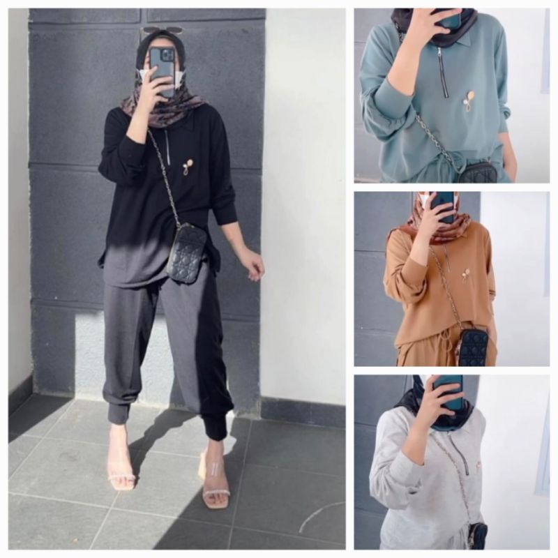 *One Set celana joger Matt Kaos Import