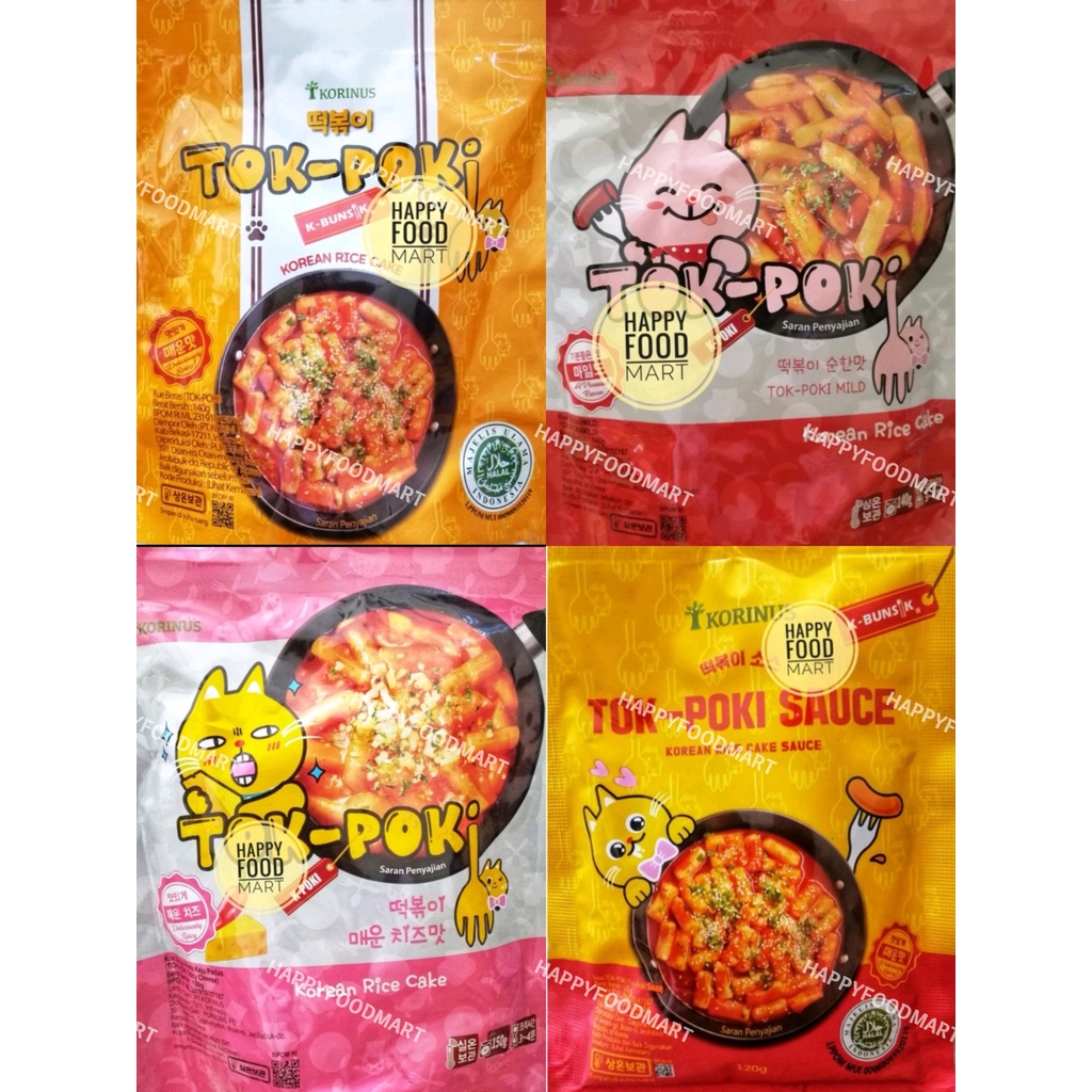 

[SALE] KORINUS TOKPOKI/K-BUNSIK TTEOKBOKKI/TOPPOKI SPICY CHEESE/TOK-POKI HALAL/TOPOKI SAUCE/TOPOKKI