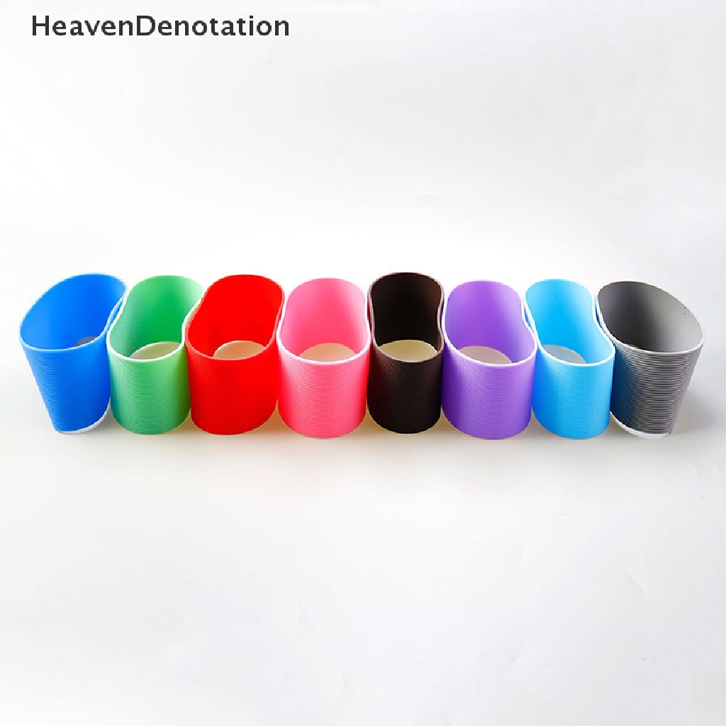 [HeavenDenotation] Silicone Cup Sleeve Bottle Non-slip Gelas Botol Penutup Mug Keramik Bungkus Kopi HDV