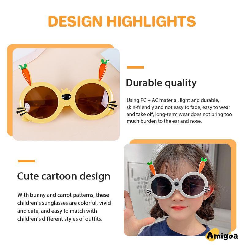 Kacamata Hitam Kartun Telinga Kelinci Lucu Warna-Warni Sunglasses Untuk Anak - AG2