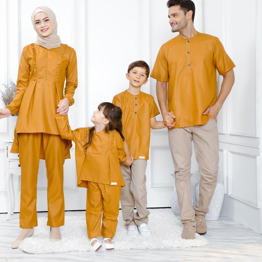 ❆ Kakha - Kareem Series (Mustard) - Sarimbit Keluarga Muslim ❁