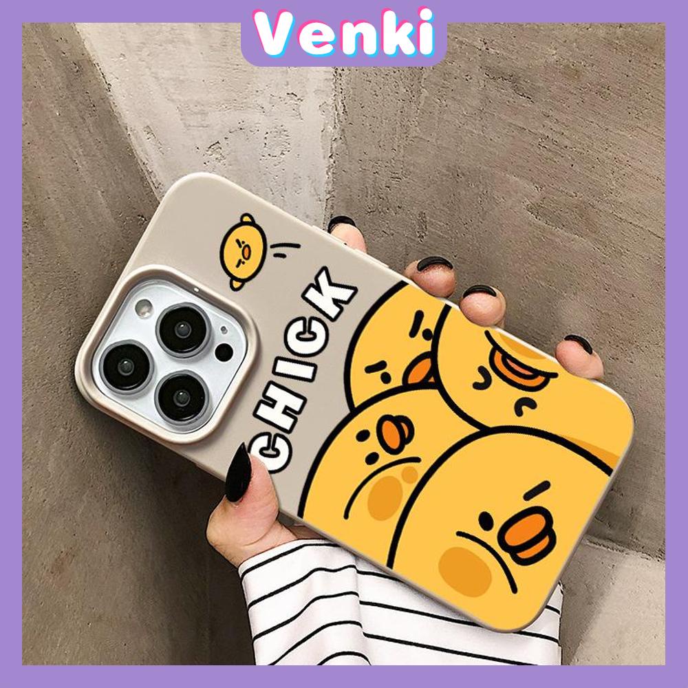 iPhone Case Soft TPU Glossy Khaki Candy Case Cute Cartoon Chick Camera Protection Shockproof For iPhone 14 13 12 11 Pro Max 7 8 Plus X XR