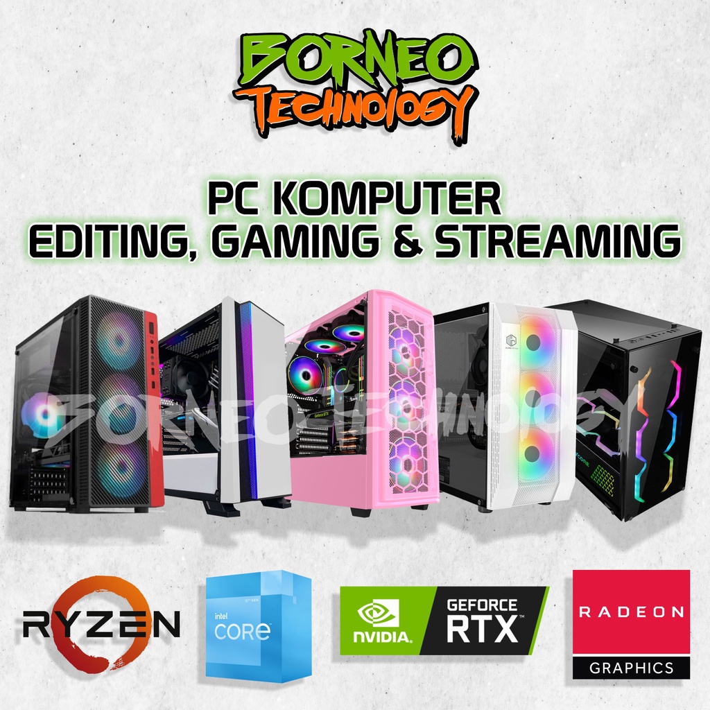 Rakit PC Komputer Gaming Desain Editing Video Kantor Kuliah Admin Dll.