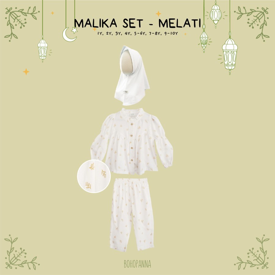 Bohopanna - Malika Set | Setelan Anak Perempuan Set Hijab