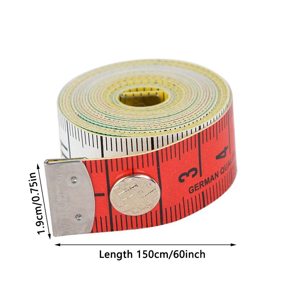 POPULAR Populer 2pcs Soft Tape Measure Tape Tailor Warna Dua Sisi Portabel Baru Dengan Snap