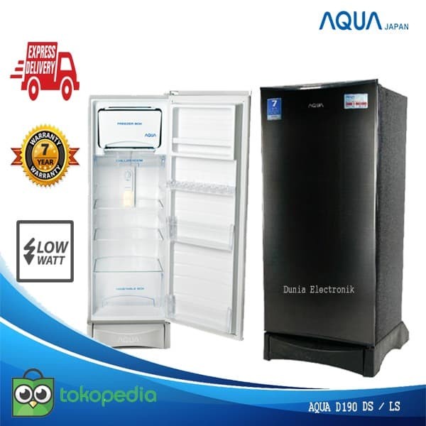KULKAS 1 PINTU SANYO AQUA D190 SLIM BEAUTY 2 ORIGINAL
