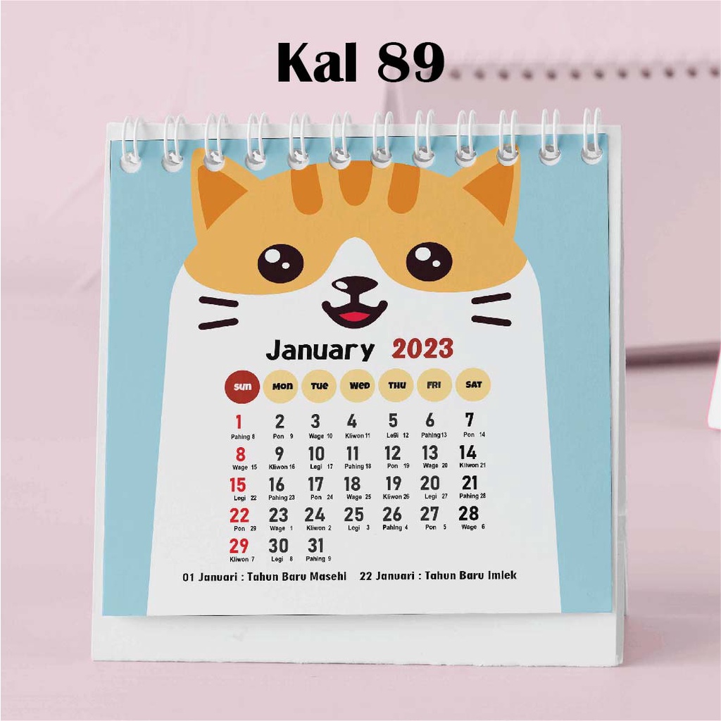 

Hanabi Kalender Mini 2024 / Kalender Meja 2024 Custom KAL89