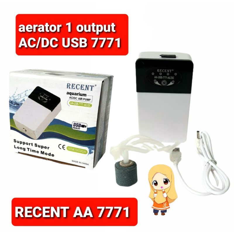 aerator AC DC 1 output  recent AA 7771 pompa udara AC DC