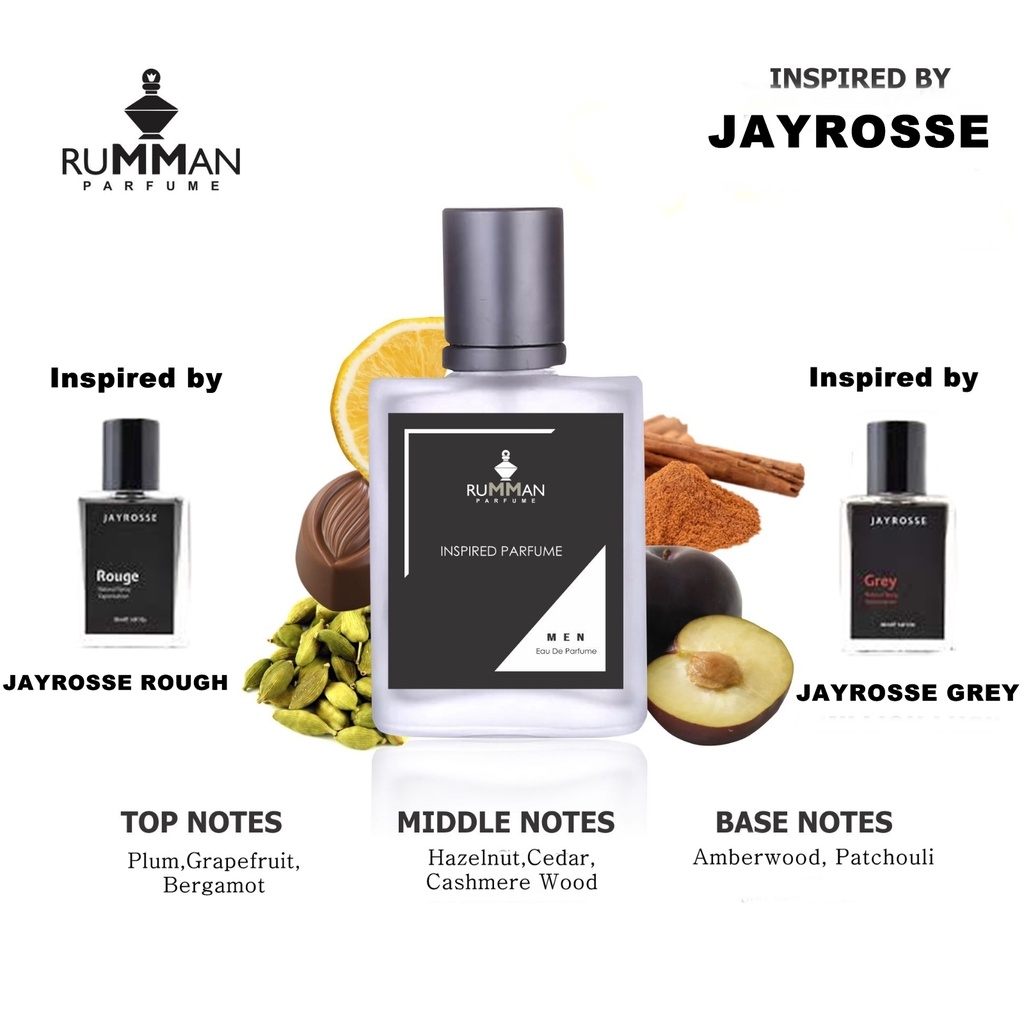 INSPIRED PARFUME JAYROSSE GREY ROUGHE FARFUM FARPUM PARPUM MINYAK WANGI PRIA WANITA TAHAN LAMA COWOK CEWEK