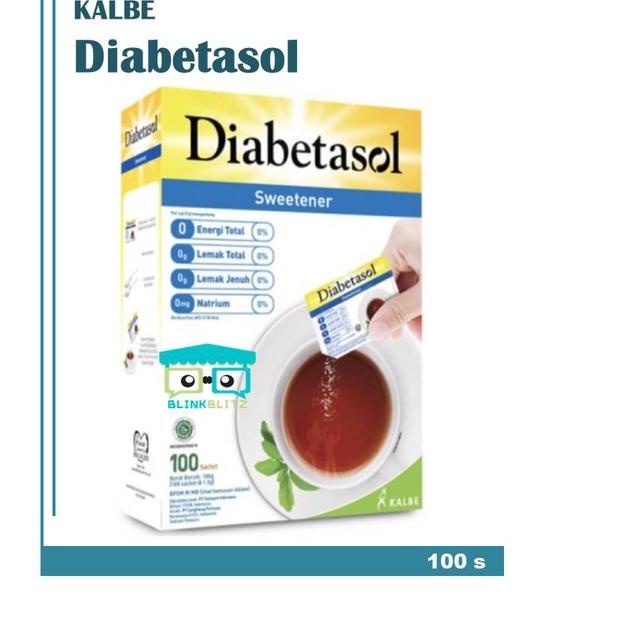 

✺ Diabetasol Sweetener Box Isi 100 Gula Diet Sachet Keto ֍