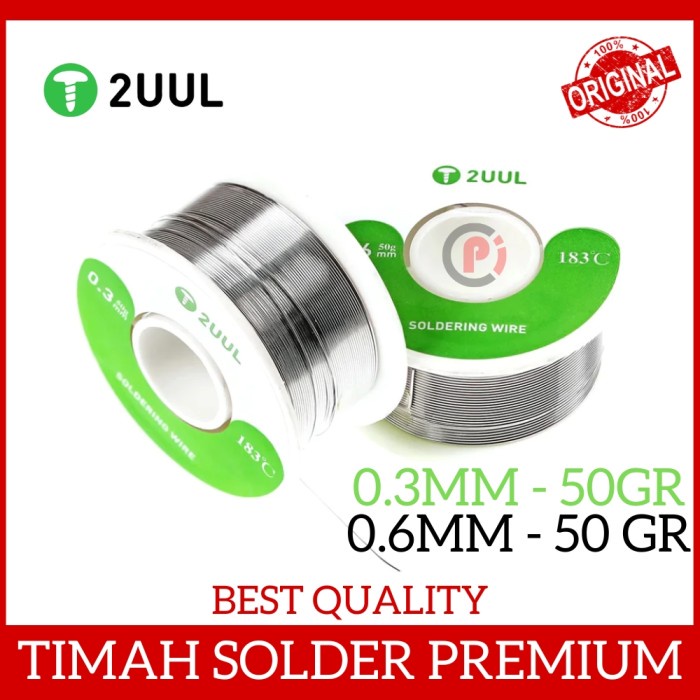 Original 2UUL Soldering Wire Timah Solder Ukuran 0.3 0.6 mm Isi 50gr