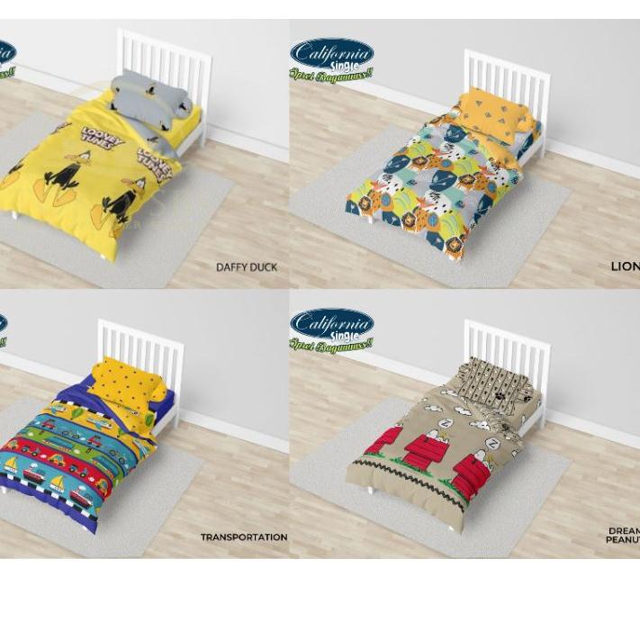 ➱ Sprei California  Single Size Disney Frozen Mickey Minnie Toy story Snoopy ♪