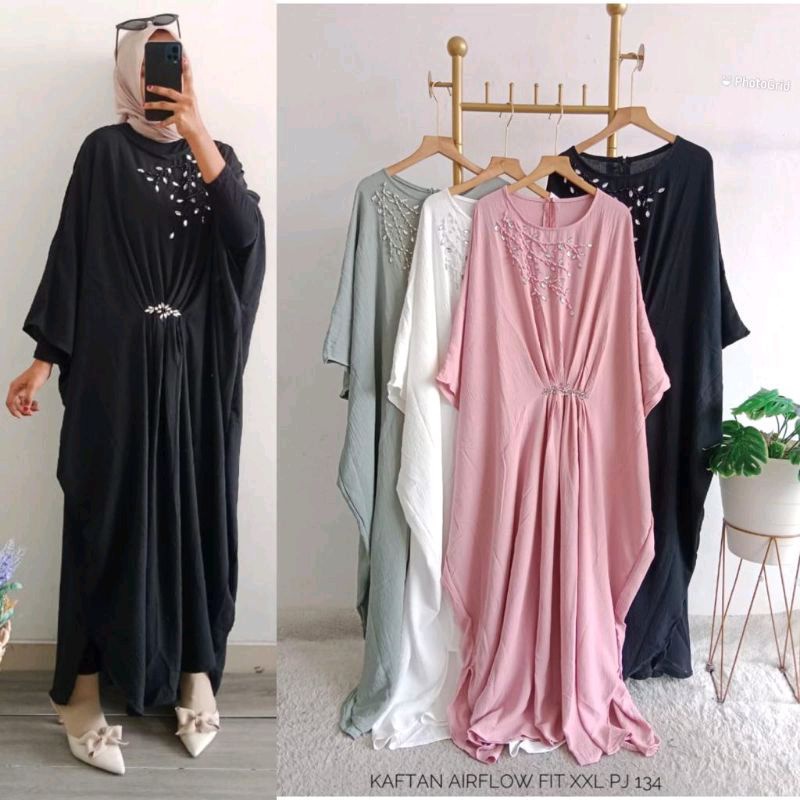 KAFTAN AIRFLOW FIT XXL / KAFTAN WANITA / OOTD HIJAB / FASHION MUSLIM / OOTD HIJAB / GAMIS MURAH