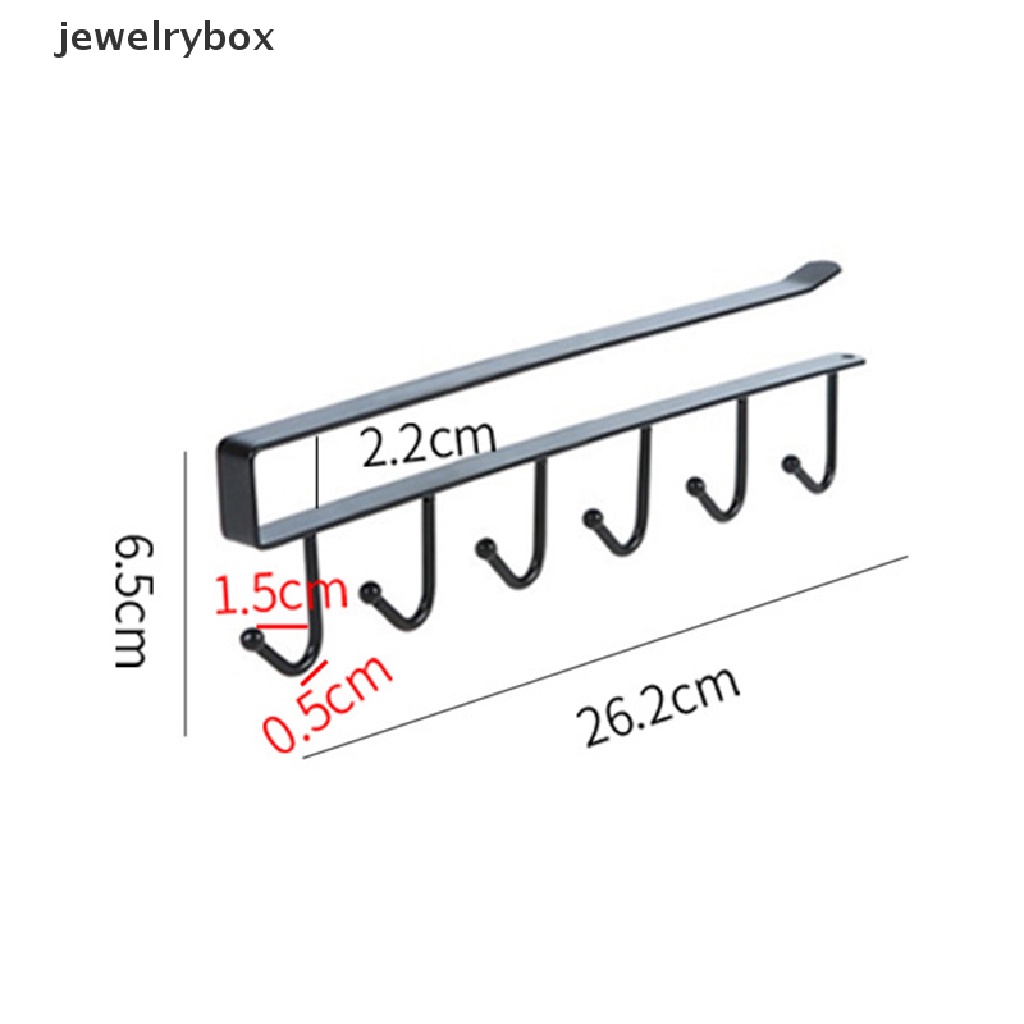 [jewelrybox] 6-hooks Kitchen Accessor Rak Penyimpanan Kait Baju Gantung Lemari Organizer Butik