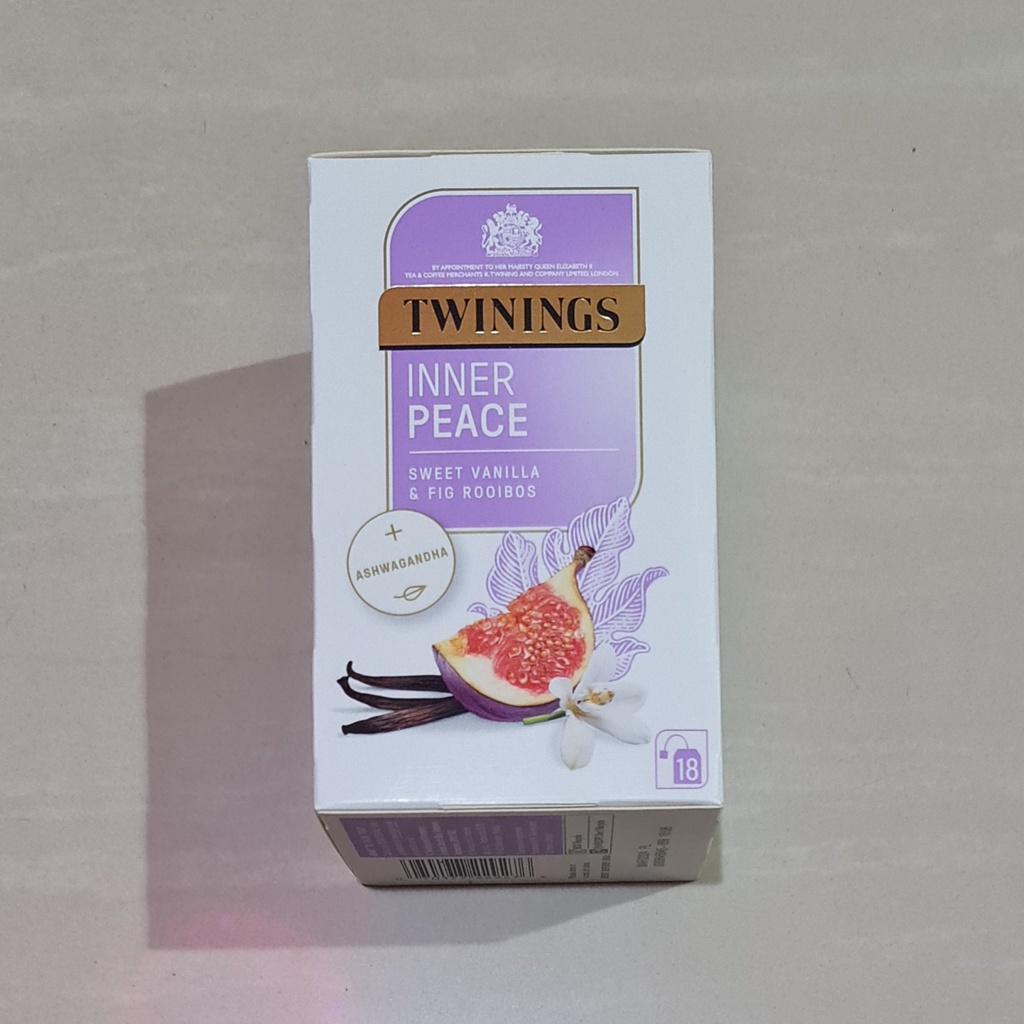 Twinings Inner Peace Sweet Vanilla &amp; Fig Rooibos Tea with Ashwaganda 18 x 2 Gram