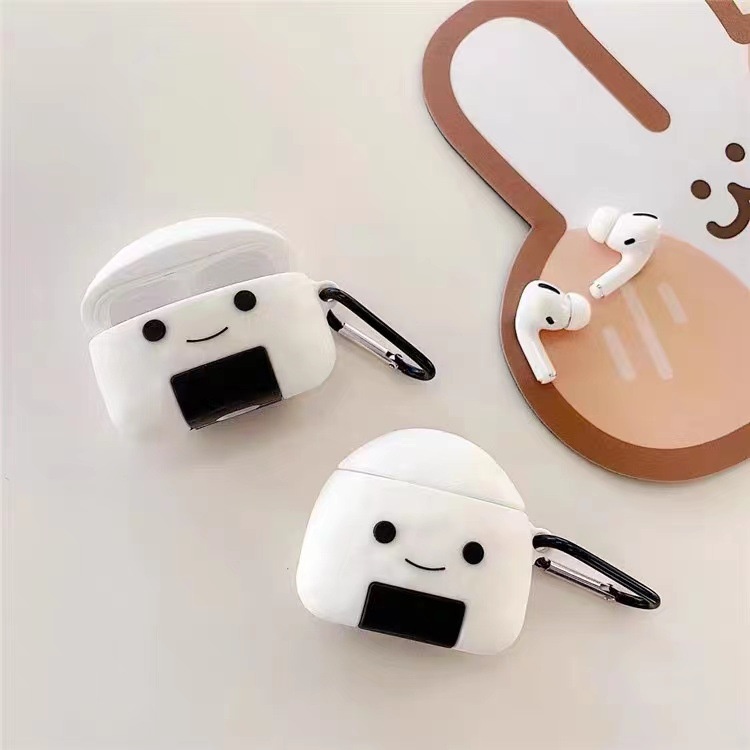 3d Lucu Kartun Nasi Bola Gimbap Bluetooth Earphone Case Cover Untuk Airpods1 2 PRO I12 I13 inpods 12 13 PRO TWS Headphone Pelindung Silikon Lembut