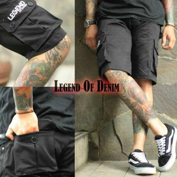 SALE Celana Cargo Pendek Merek LEGEND Hitam cargo pendek pria cargo pendek cowok original distro ban