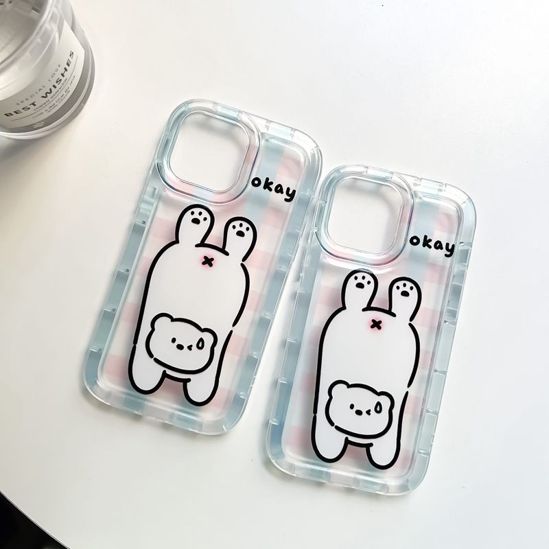 Soft Phone Case Kompatibel Untuk IPhone Casing Lucu14 13 11 12 Pro XS Max X XR 7 8 Plus Transparan TPU Silikon Shockproof Cover