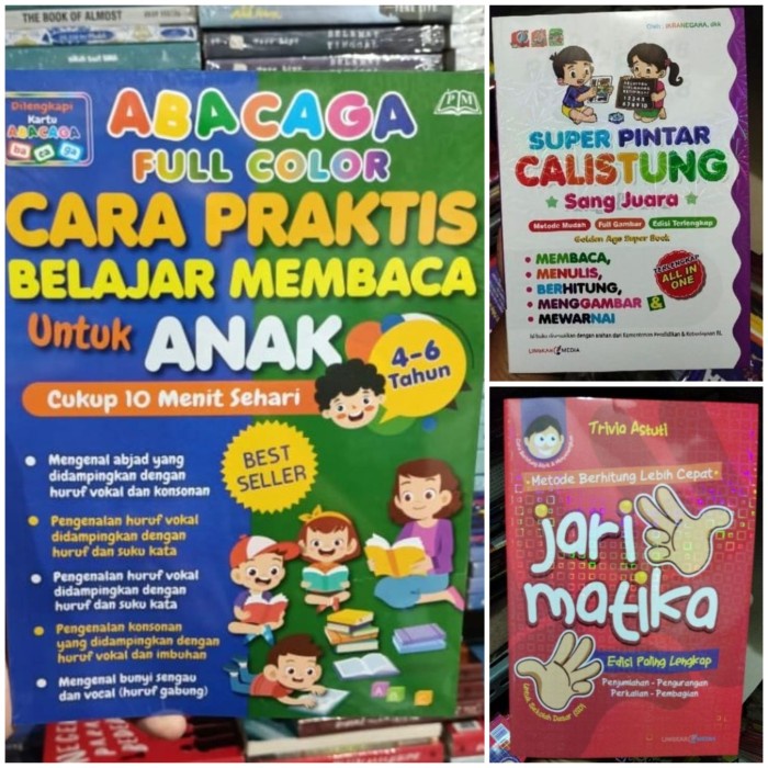 

Paket 3 Buku Abacaga - Super Pintar Calistung - Jarimatika