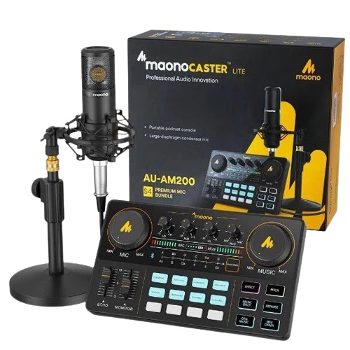 Maono Soundcard Kit AU-AM200-S4 All-In-One Podcast Production Studio