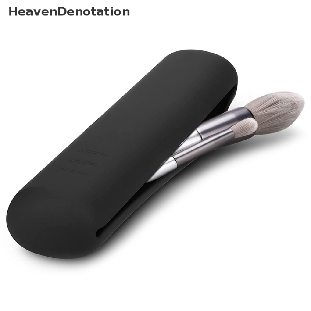 [HeavenDenotation] Kuas Makeup Silikon Portable Travel Makeup Case Tempat Kuas Makeup Tahan Air HDV