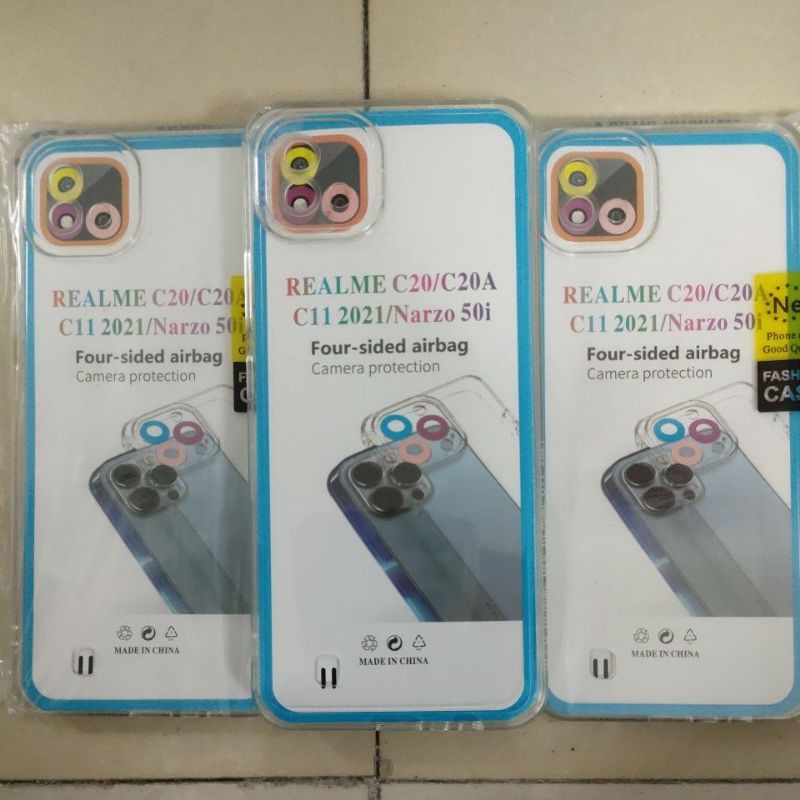 Softcase case slikon kondom bening type Hp Realme C11 2021/C20/C20I/C20A/C20T/C11 2020 CLEAR BAG SPACE TPU pelindung camera kamera