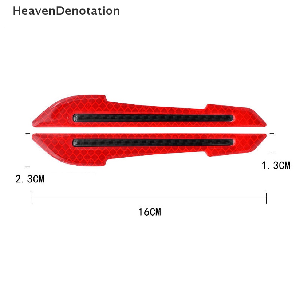 [HeavenDenotation] 1pasang Strip Reflektif Bumper Mobil Spion Tanda Peringatan Keselamatan Mobil Spion Reflektif Stiker Strip Hias Aksesoris Mobil HDV