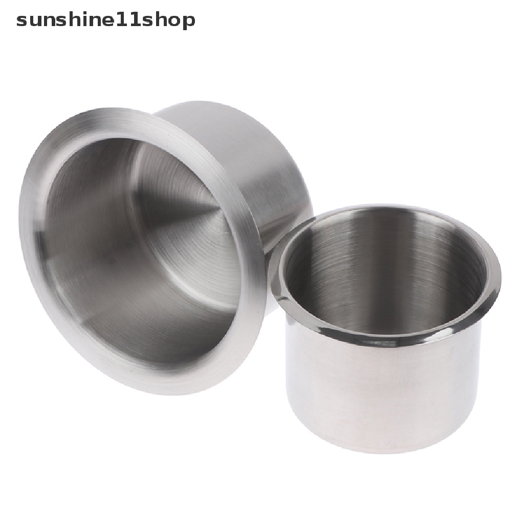 Sho Car Cup Holder Drink Cup Holder Recessed Stainless Steel Tempat Gelas Minuman Kaleng N