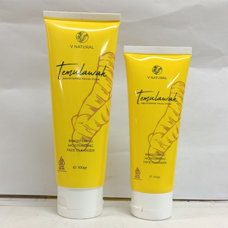 V NATURAL / FACIAL FOAM TEMULAWAK 100gr &amp; 60gr