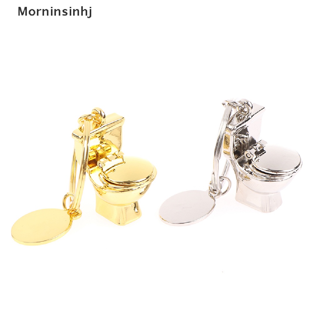 Mornin Kreatif Toilet Gantungan Kunci Simulasi Mini Keyring 3D Liontin Fashion Hadiah id