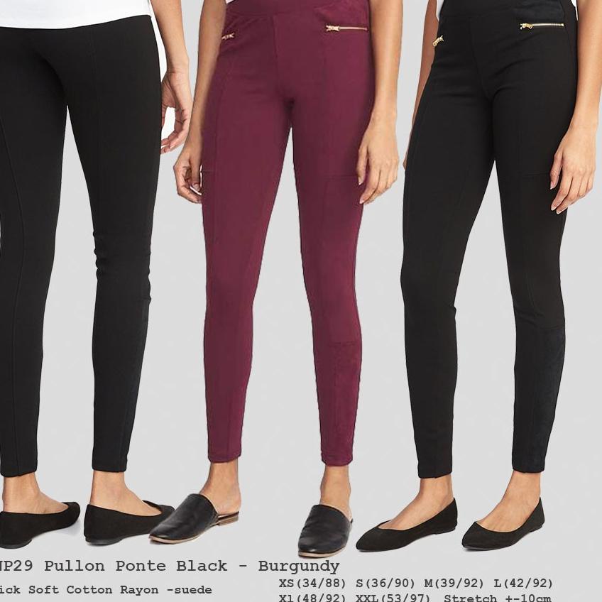 BOOMING ESSENTIAL ONP29 Pullon Ponte Jegging (ZIP POCKET)