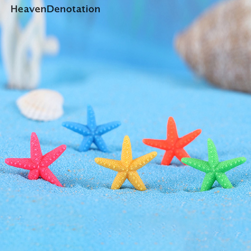 [HeavenDenotation] Warna-warni Bintang Laut Dekorasi Lanskap Resin Ikan Bintang Laut Lansekap Ornamen Dekorasi Aquarium Phone Case Aksesoris HDV