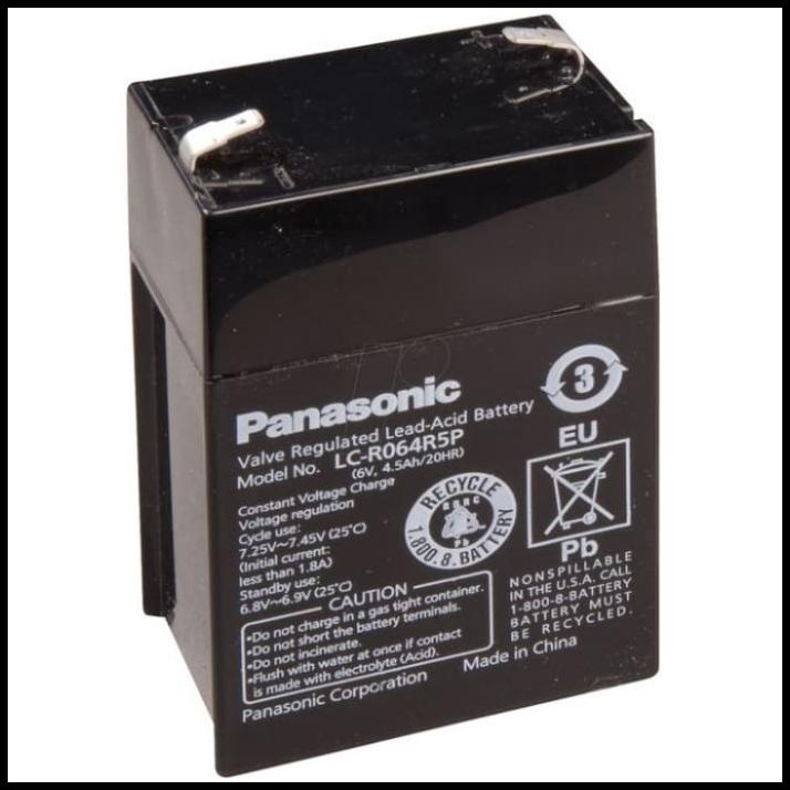 Baterai Panasonic Asli Original Aki Kering Accu 6Volt 6 Volt 6V 4.5Ah