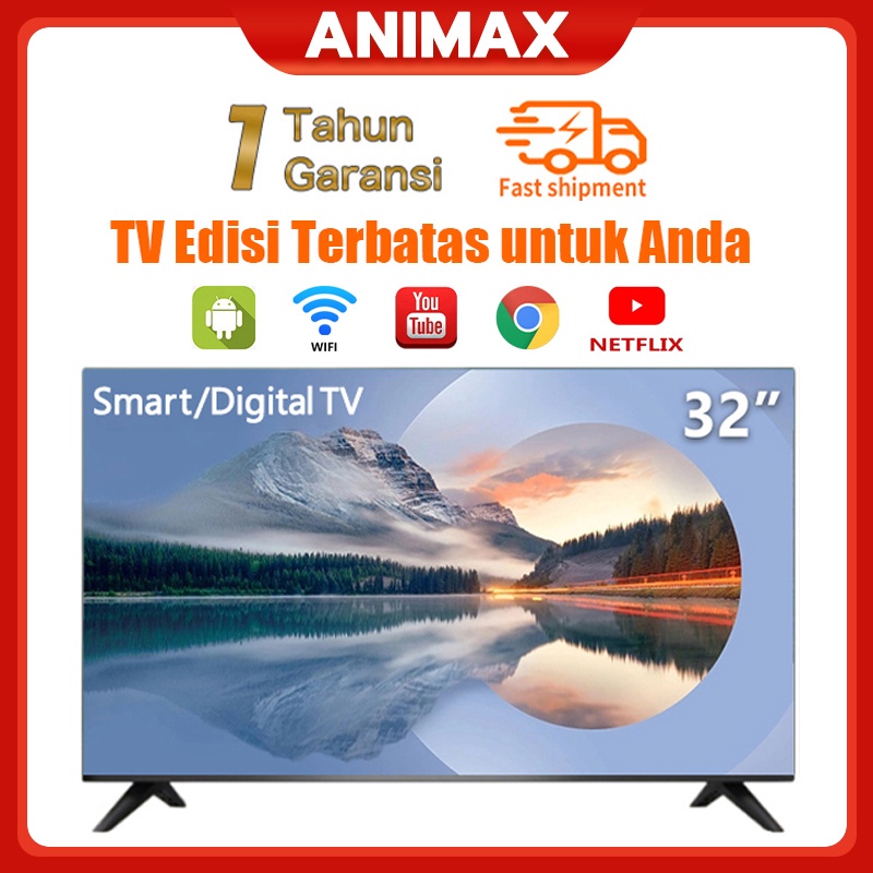 ANIMAX TV LED 32 inch smart tv 32inch digital tv Android 11.0 Garansi 1 tahun Jaminan Kualitas Merek(Waktu Terbatas)Diskon 20 %